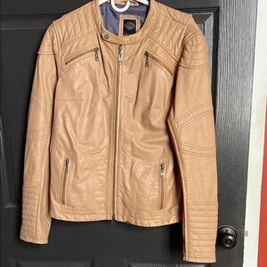 Harley-Davidson Women's Beige Leather Jacket